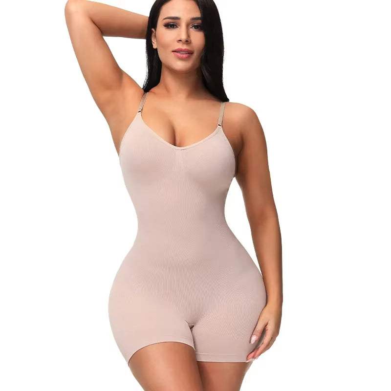 Original High Elastic Bodysuit for Women Tummy Control Shapewear Seamless Sculpting Thong Body Shaper Slimmer Slimming Tank Top