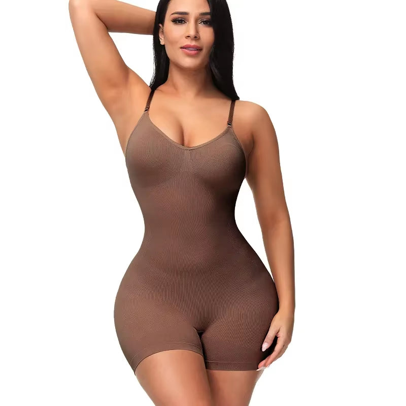 Original High Elastic Bodysuit for Women Tummy Control Shapewear Seamless Sculpting Thong Body Shaper Slimmer Slimming Tank Top
