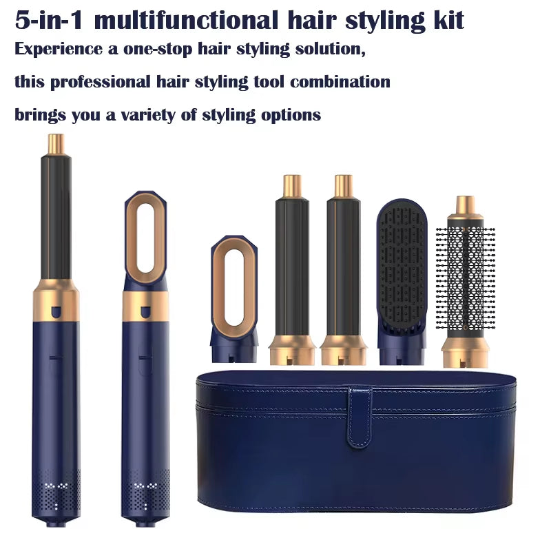 5 in 1 Multi Styler New Design Hair Dryer for Hair 5 in 1 Hair Styler with Curling Barrel Hot Air Brush Styling Tool Multistyler