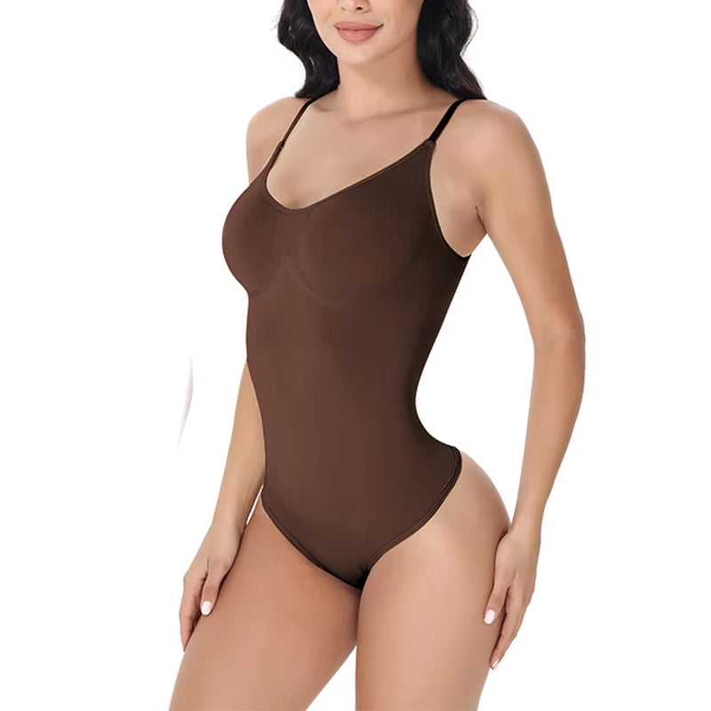 Original High Elastic Bodysuit for Women Tummy Control Shapewear Seamless Sculpting Thong Body Shaper Slimmer Slimming Tank Top