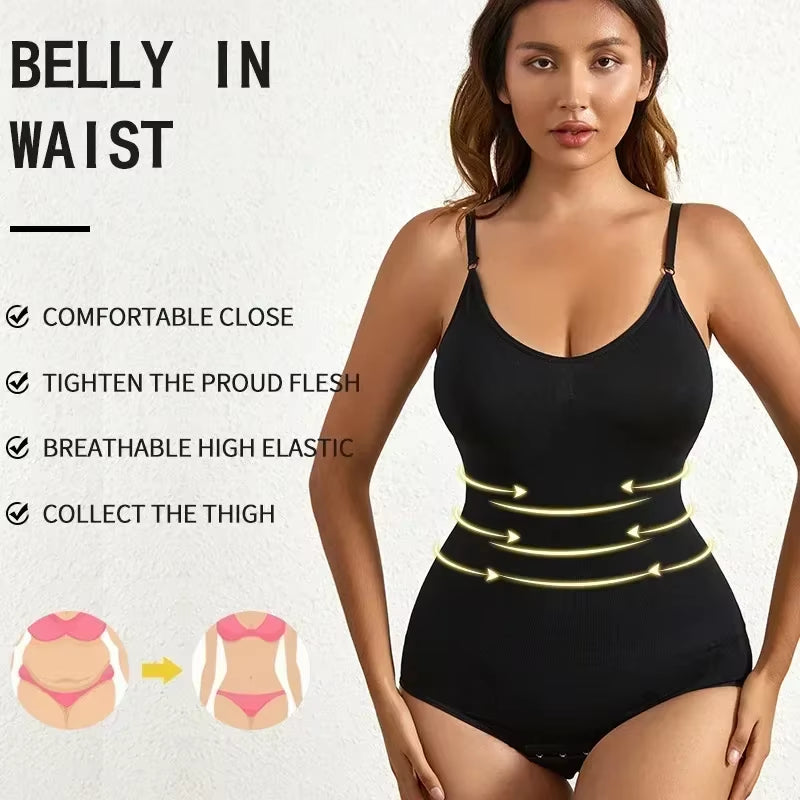 Women's Seamless Bodysuit with Tummy Control and Butt Lifting - All-Day Comfortable Shapewear